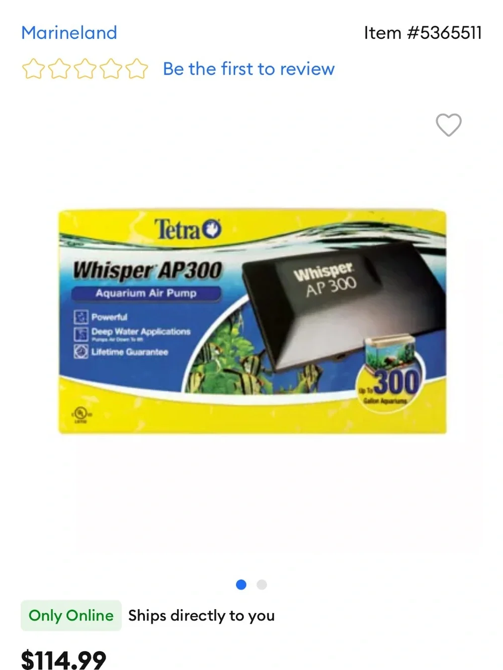Whisper AP 300 Air Pump - Black